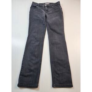 So lifting slimming pants jeans by chicos size 00 XS 2 short PETITE black wash ^